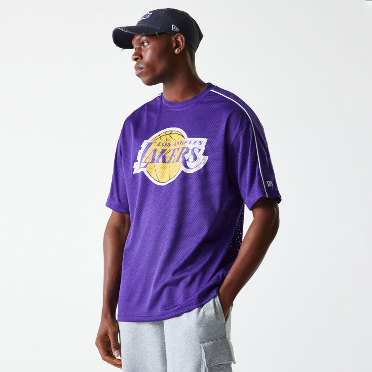 Imagen 0 de Camiseta Oversized LA Lakers NBA Piping Mesh Lila
