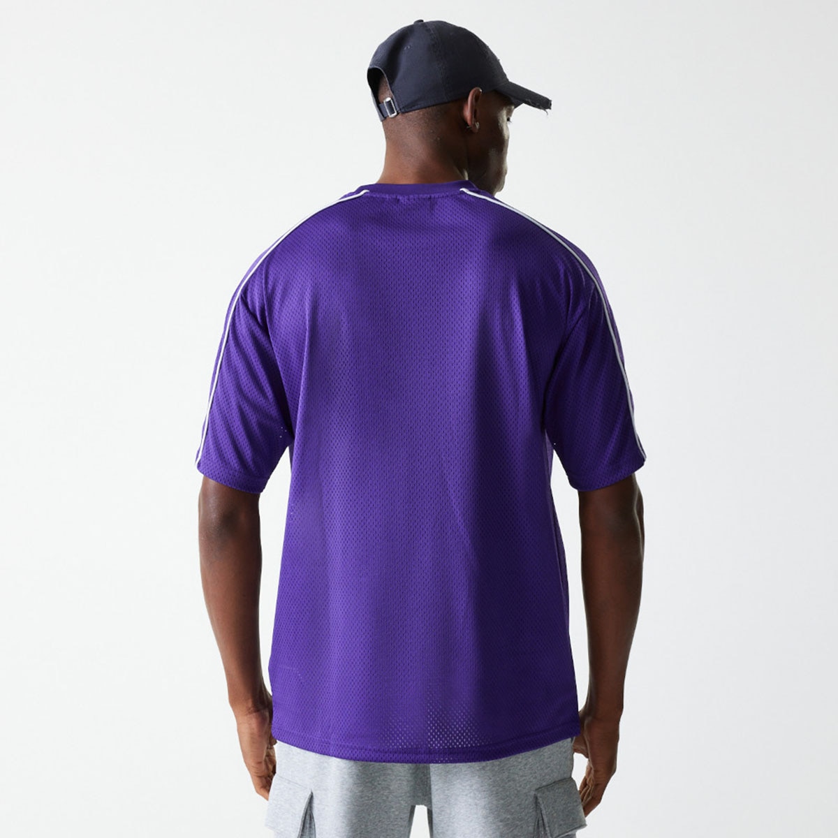 Camiseta Oversized LA Lakers NBA Piping Mesh - Lila Lila-2