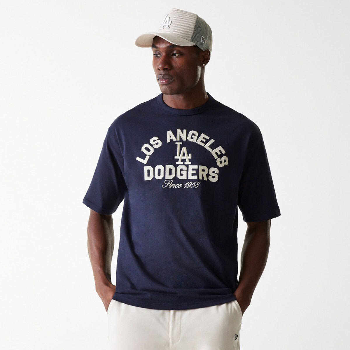 Camiseta Oversized LA Dodgers MLB Heritage - Azul marino Azul marino-1