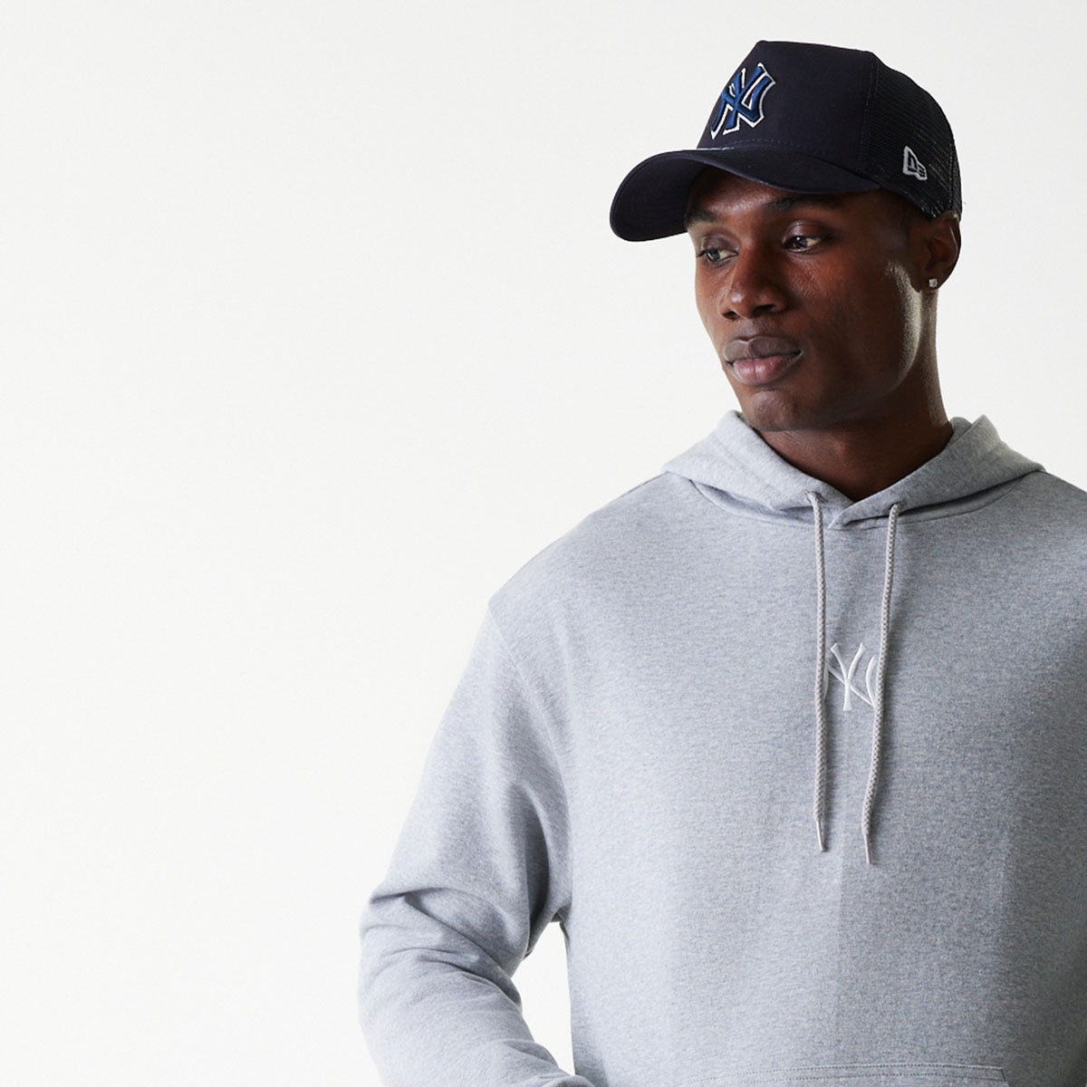 Sudadera Oversized New York Yankees MLB Midi - Gris claro Gris claro-1