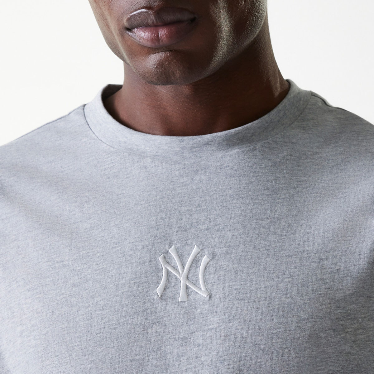 Camiseta Oversized New Yor Yankees MLB Midi - Gris claro Gris claro-3