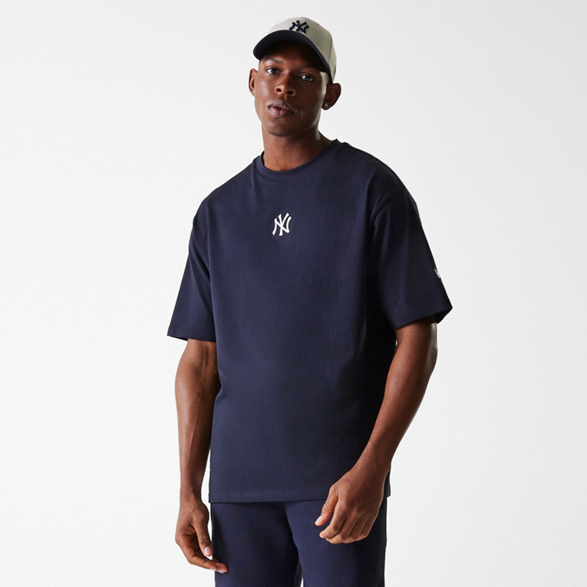 Camiseta Oversized New Yor Yankees MLB Midi - Azul marino Azul marino-1
