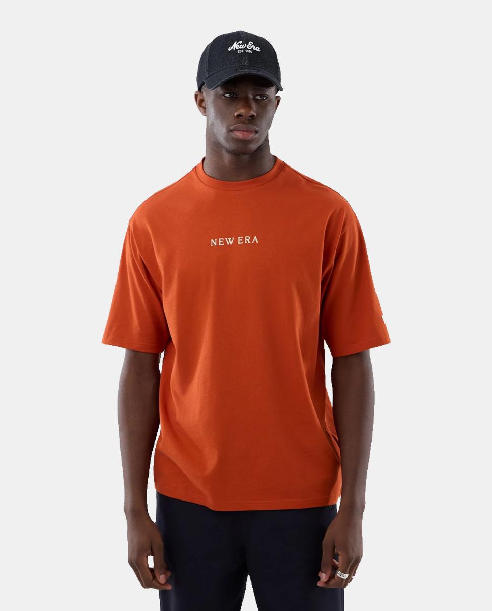 Imagen 0 de Camiseta de hombre Beach Graphic Oversized New Era Rojo / Naranja