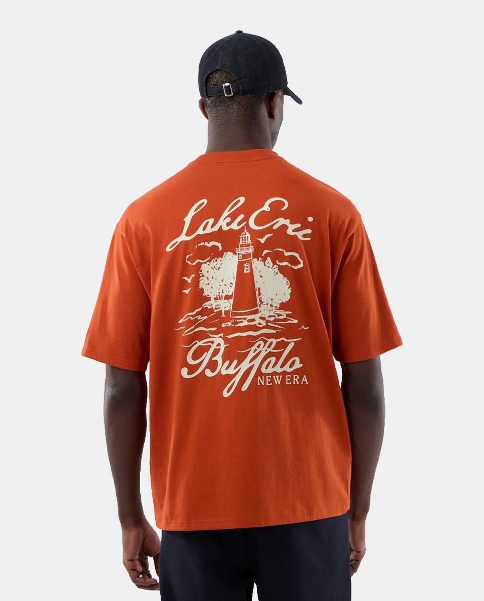 Imagen 2 de Camiseta de hombre Beach Graphic Oversized New Era - Rojo / Naranja Rojo / Naranja