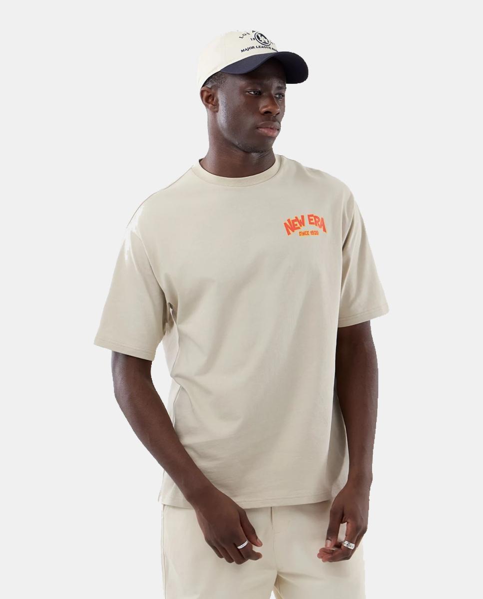 Imagen 1 de Camiseta de hombre Graphic Food Oversized New Era Beige