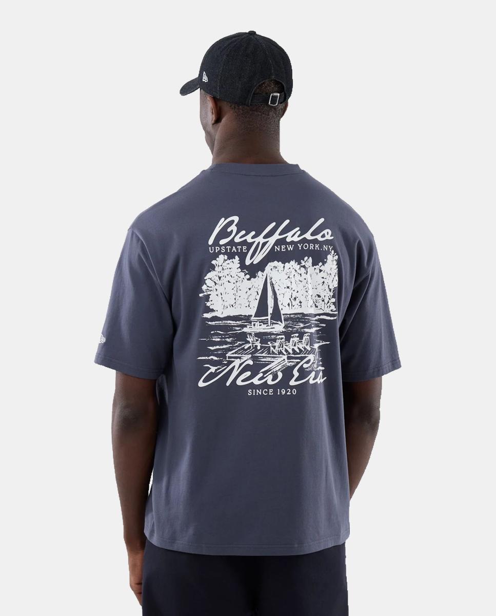 Imagen 2 de Camiseta de hombre Beach Graphic Oversized New Era - Gris claro Gris claro