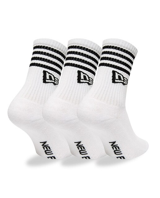 Imagen 2 de Pack de 3 pares de calcetines Stripes New Era - Blanco Blanco