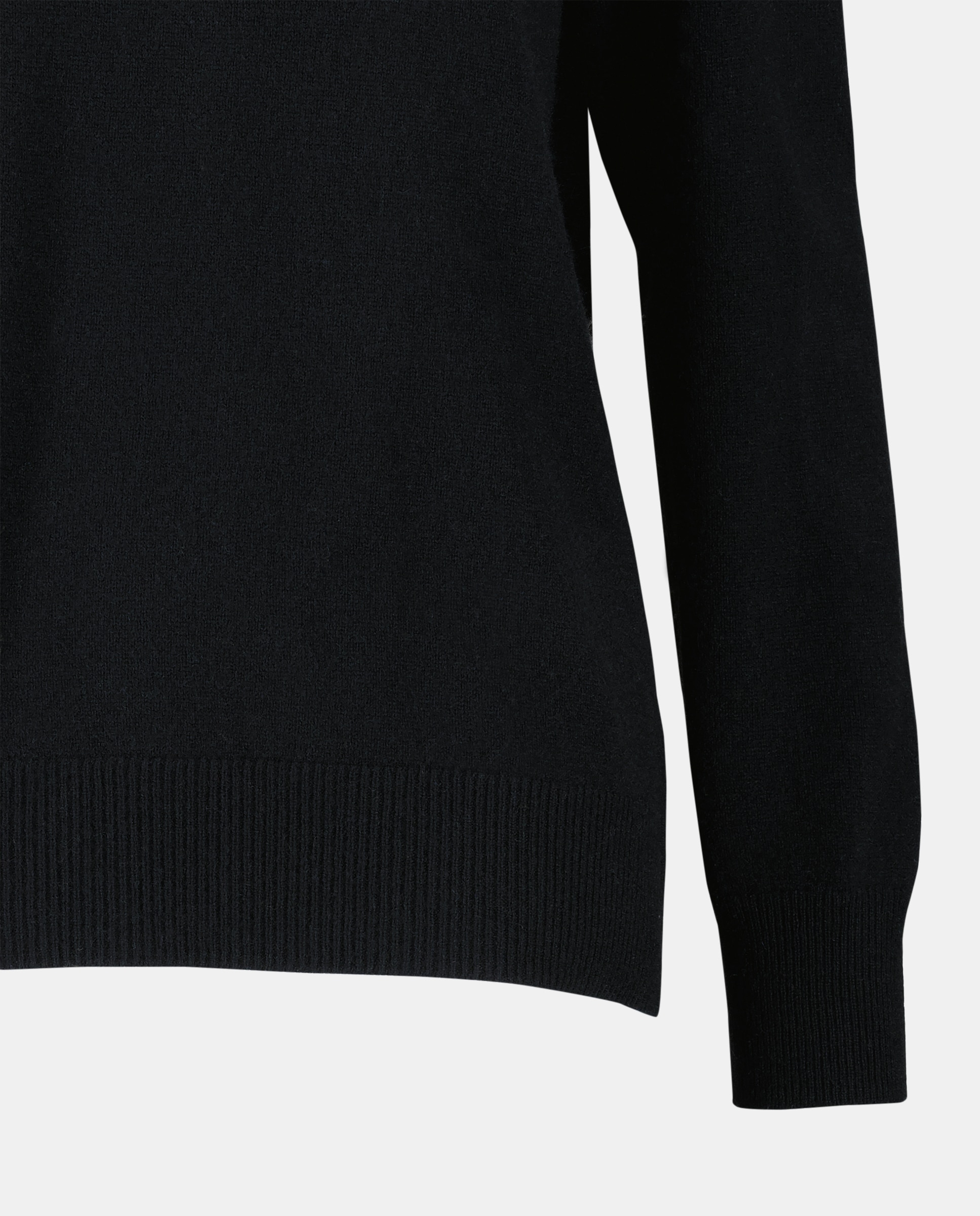Camisola de Malha 100% Caxemira com Decote Redondo Preto-6