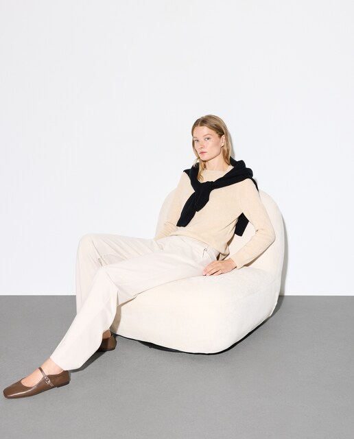 Imagem 0 de Camisola de Malha de Decote Redondo 100% Caxemira