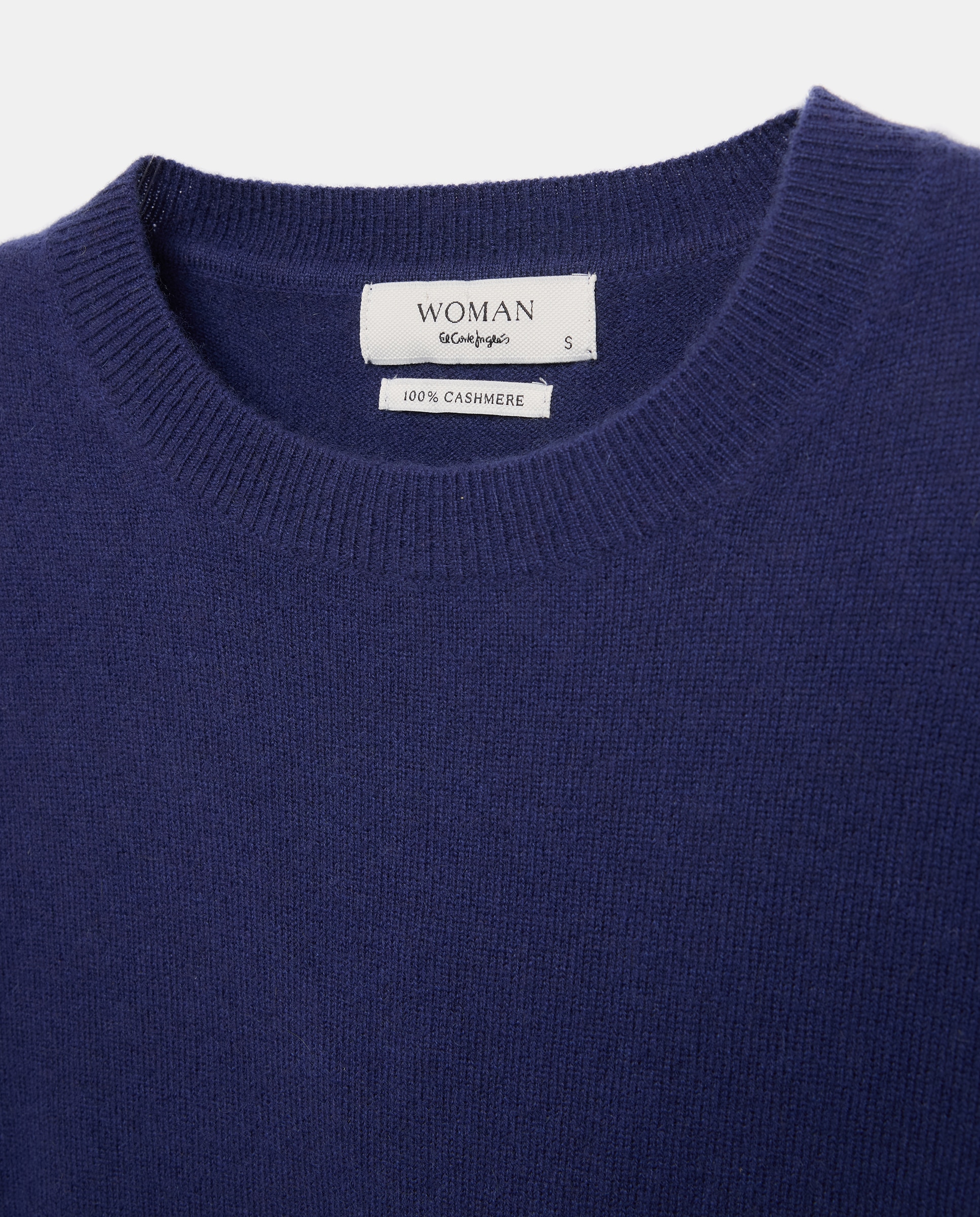 Jersey liso de mujer con manga francesa - Woman El Corte Inglés - Azul marino Azul marino-5