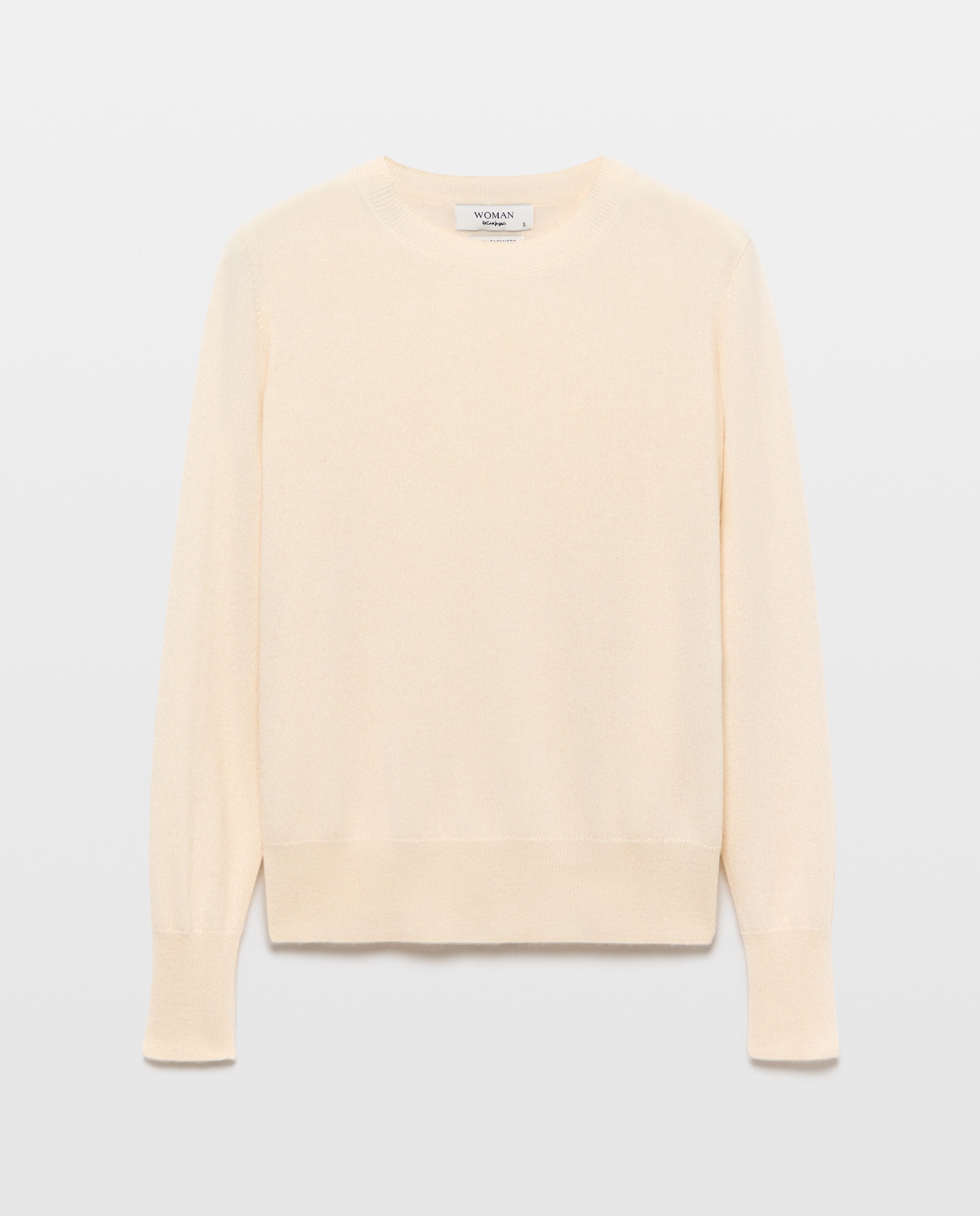 Camisola de malha lisa de mulher com manga 3/4 120 Cru-4