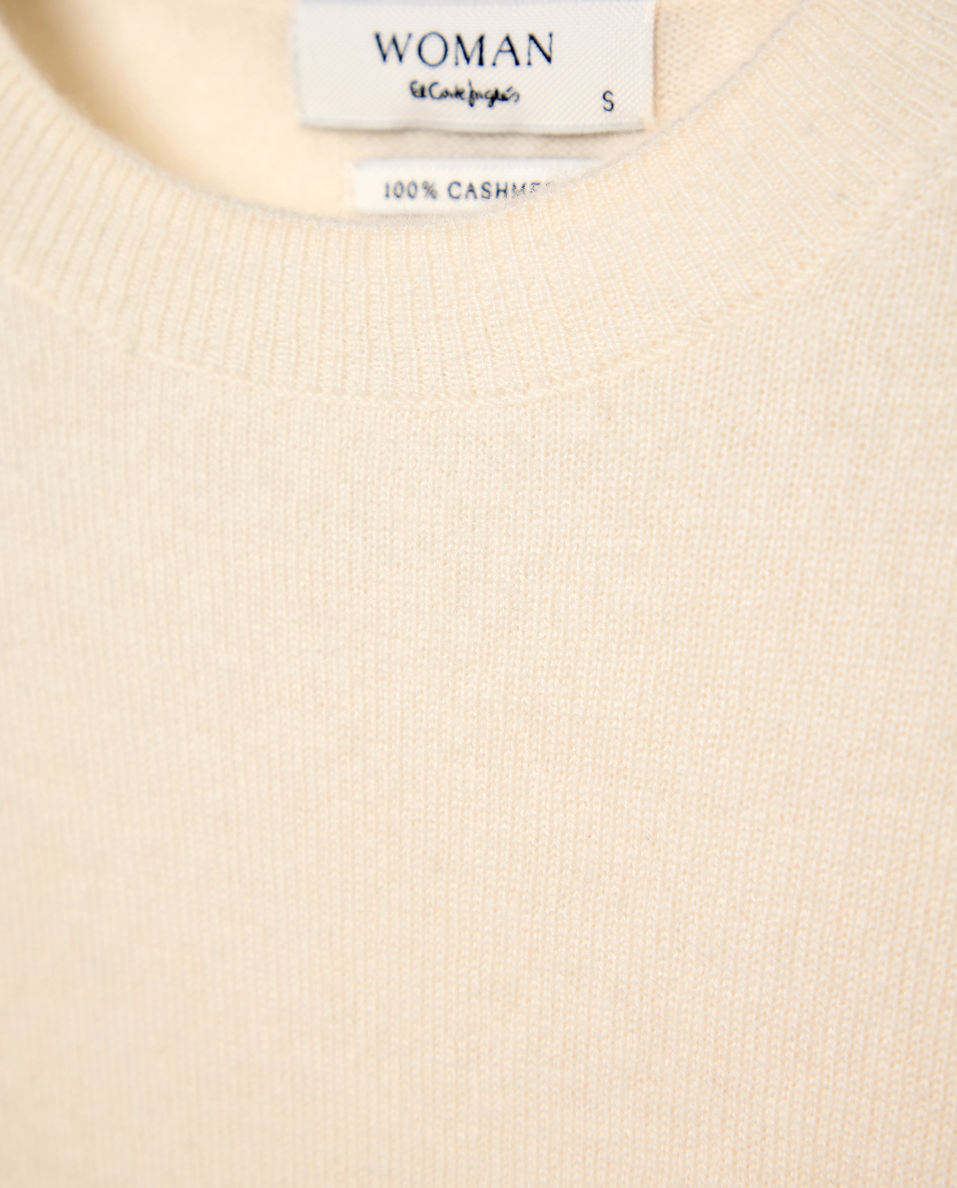 Camisola de malha lisa de mulher com manga 3/4 120 Cru-5