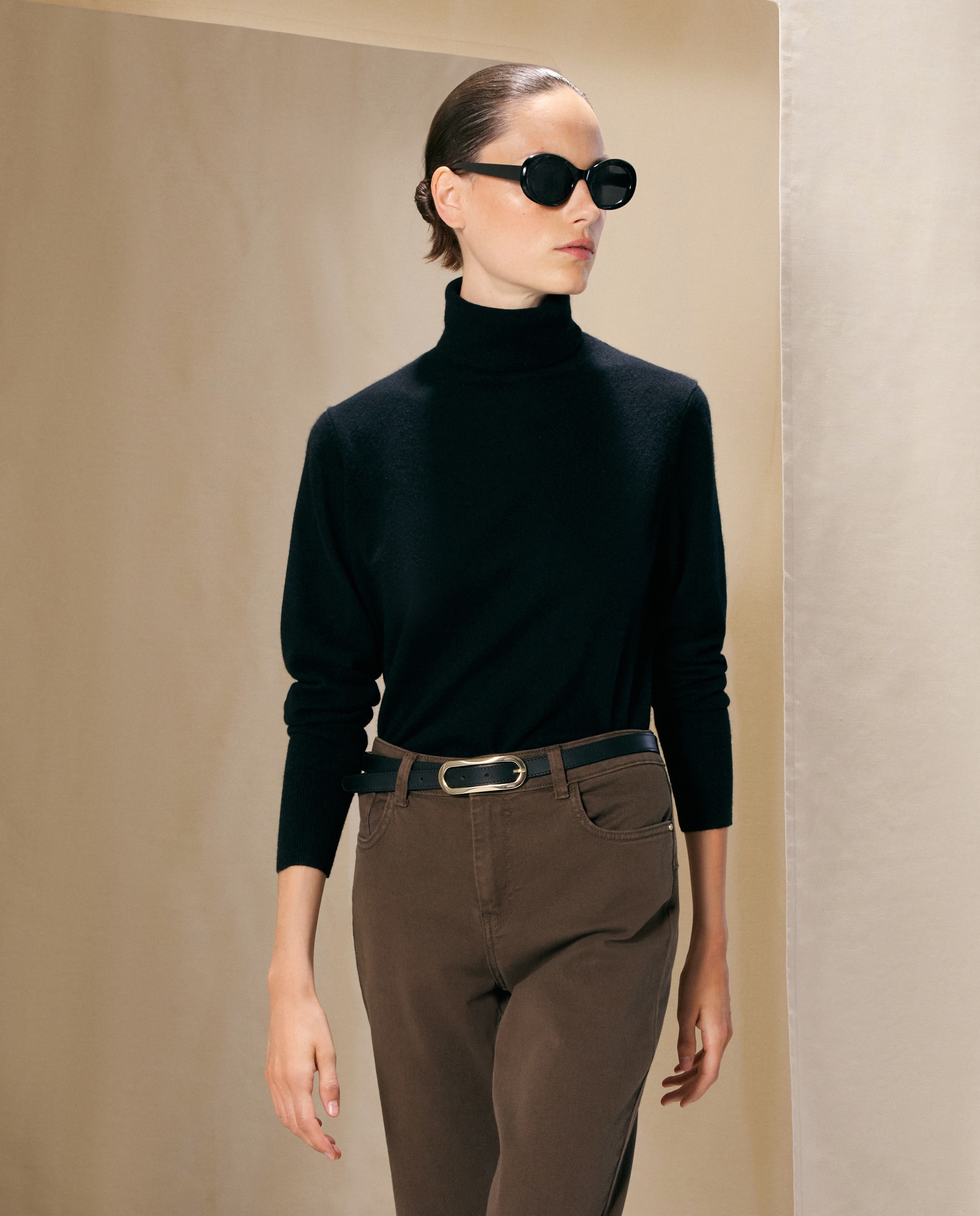 Jersey de mujer en cashmere con cuello cisne - Woman El Corte Inglés - Negro Negro-1