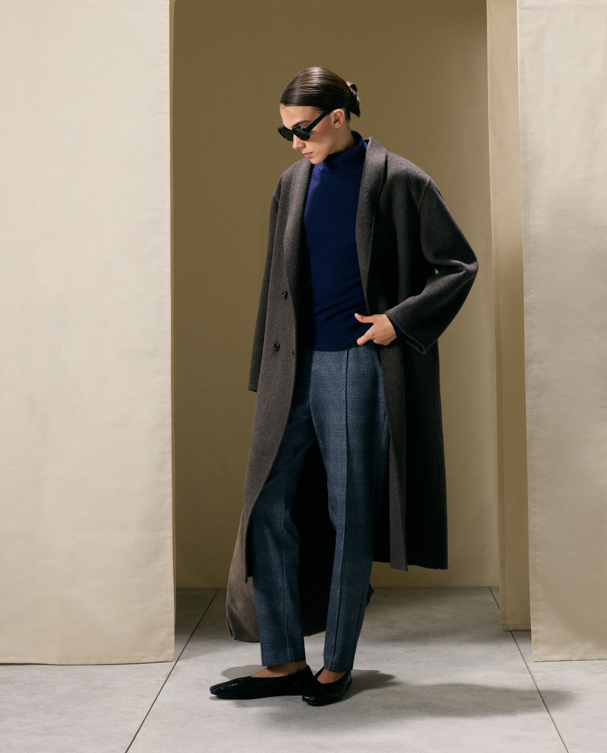 Jersey de mujer en cashmere con cuello cisne - Woman El Corte Inglés - Azul marino Azul marino-2