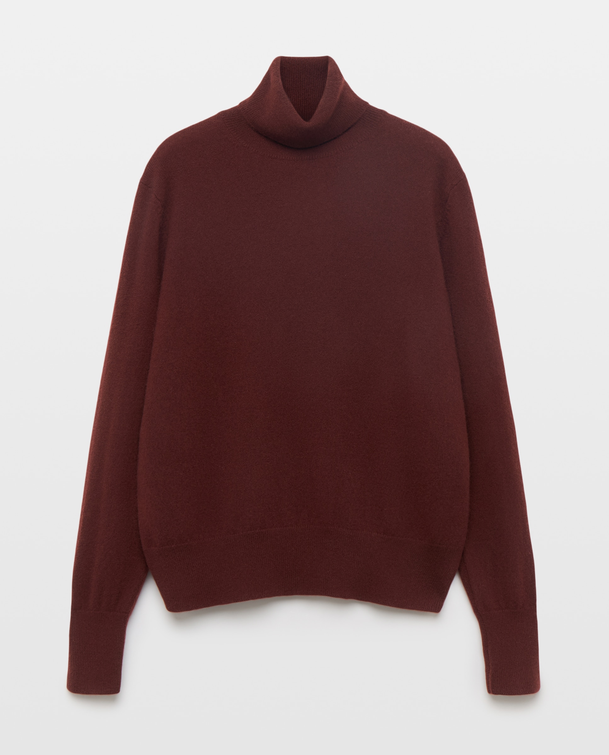 Jersey de mujer en cashmere con cuello cisne - Woman El Corte Inglés - Burdeos Burdeos-4