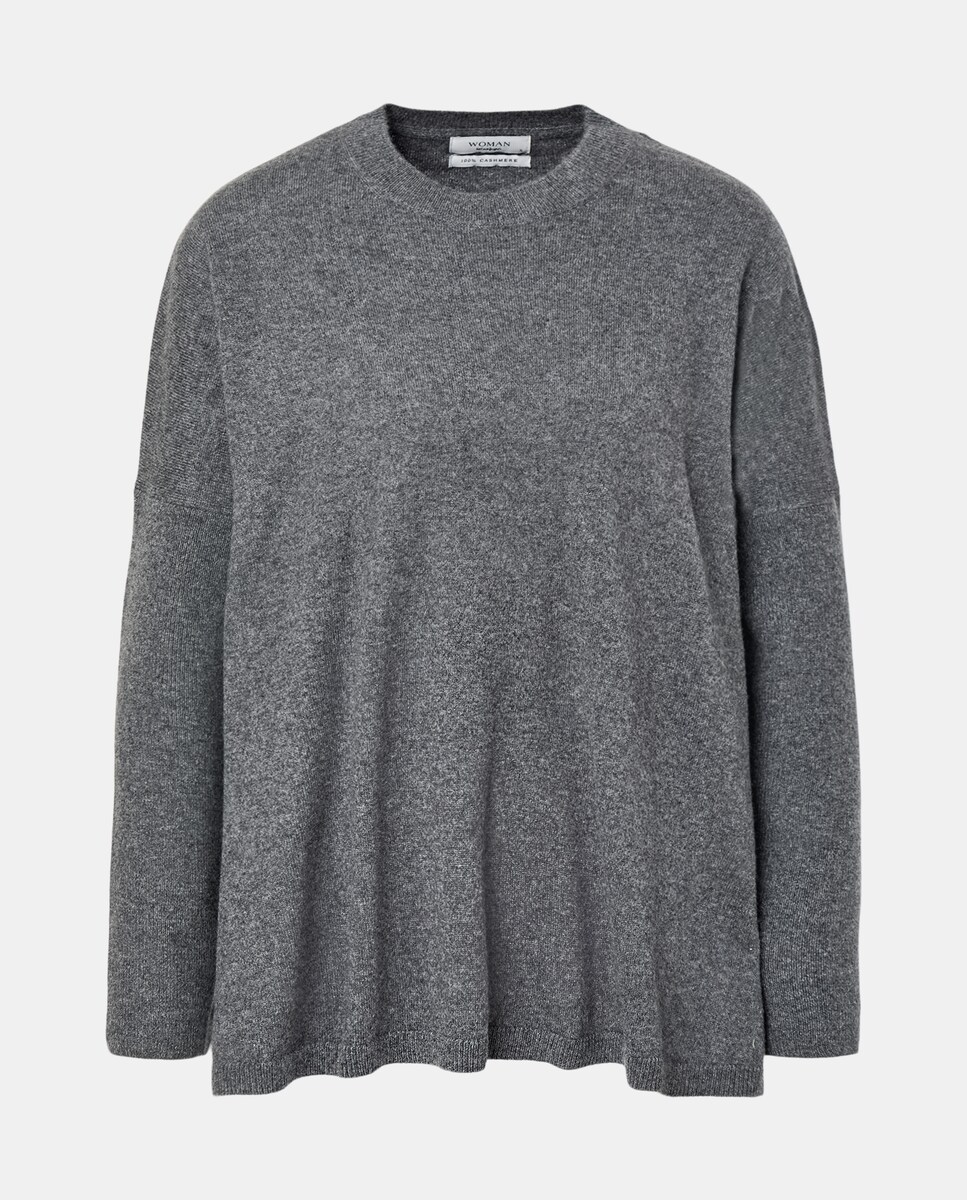 Camisola de Caxemira com Decote Redondo 830 Antracite-4