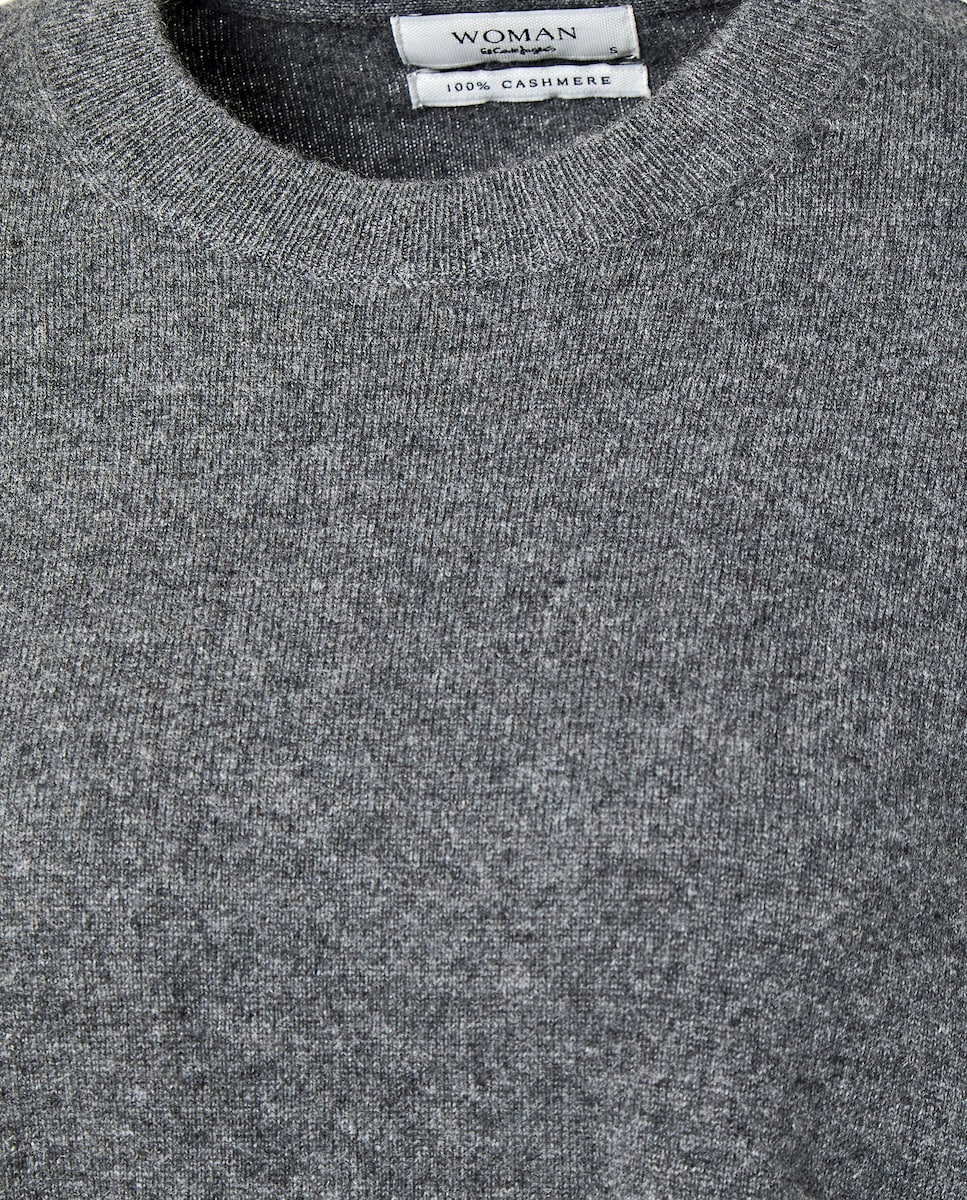 Camisola de Caxemira com Decote Redondo 830 Antracite-5