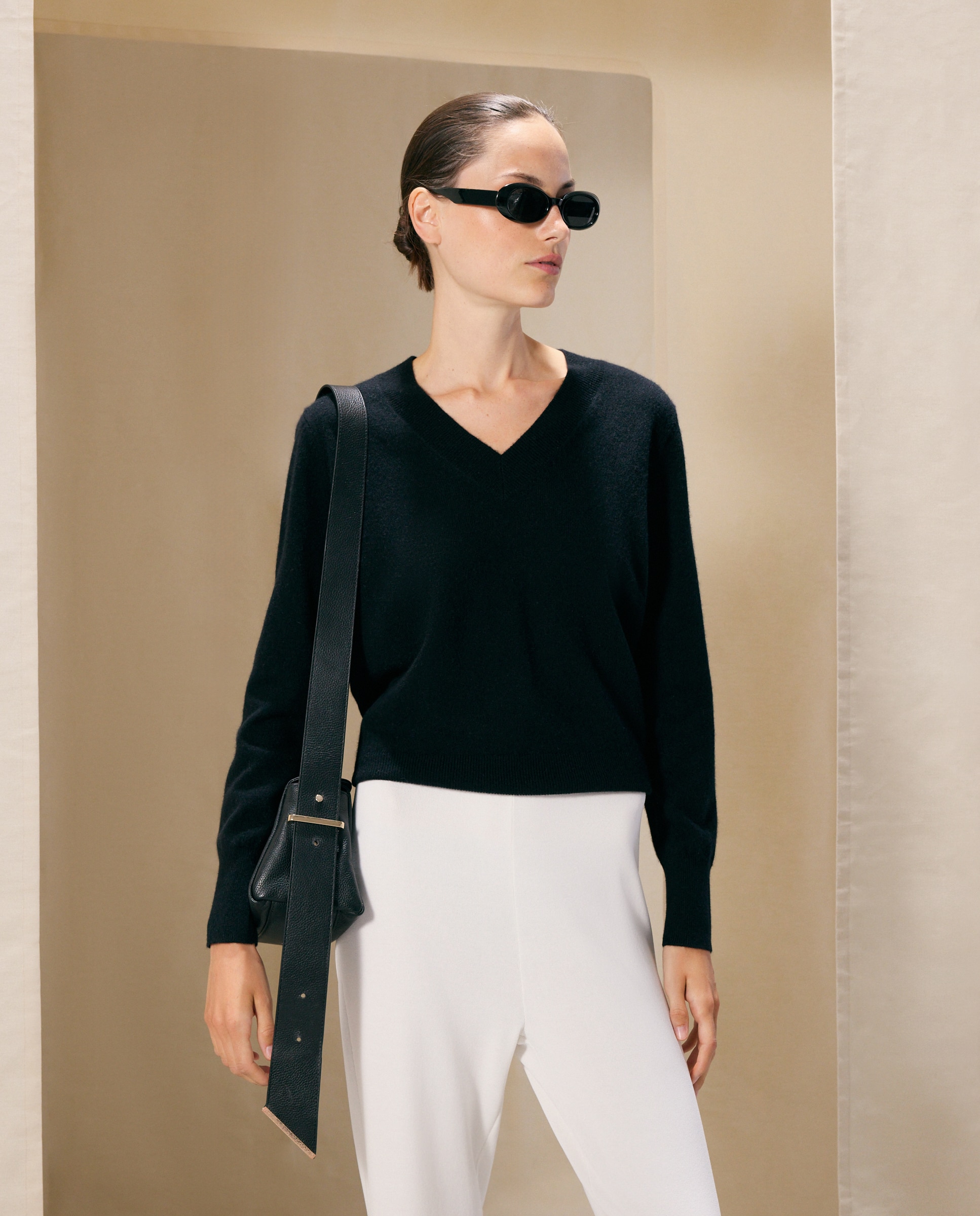 Jersey liso con manga francesa de mujer - Woman El Corte Inglés - Negro Negro-1