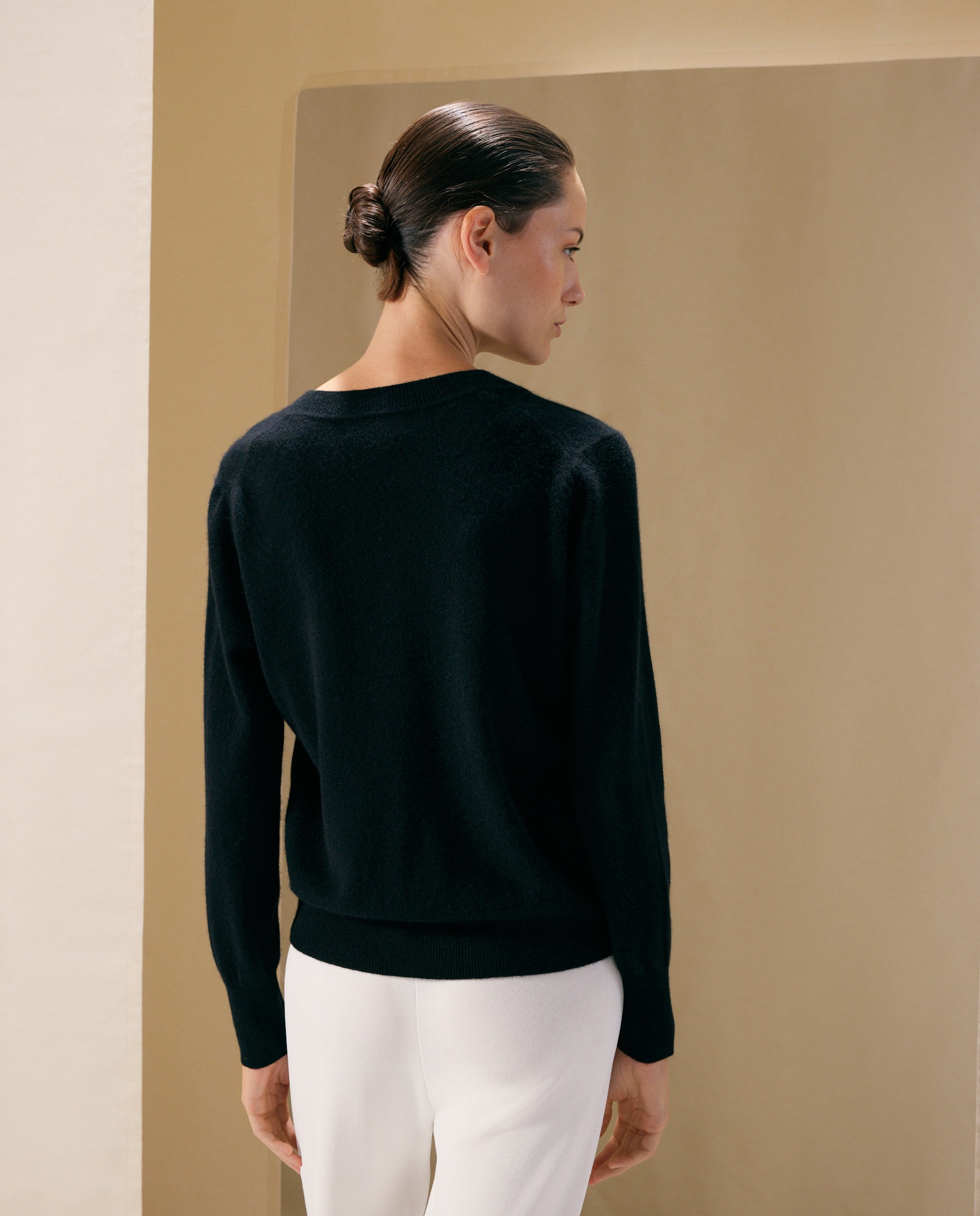 Jersey liso con manga francesa de mujer - Woman El Corte Inglés - Negro Negro-3