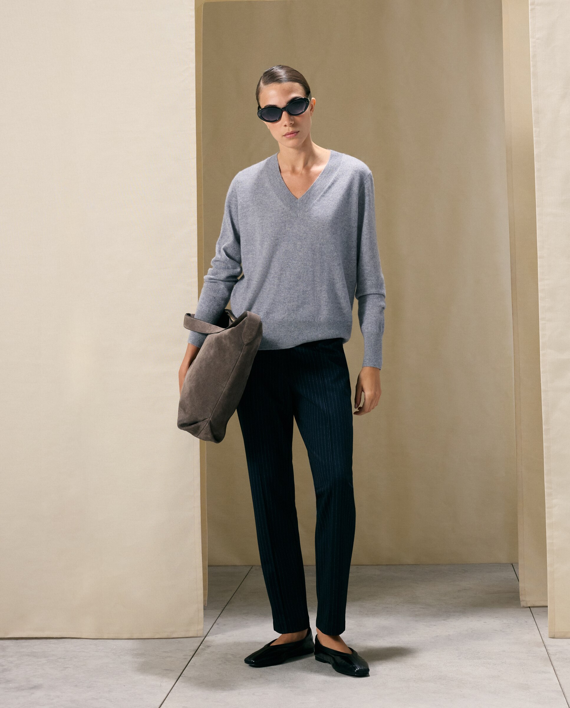 Jersey liso con manga francesa de mujer - Woman El Corte Inglés - 820 Gris medio 820 Gris medio-2