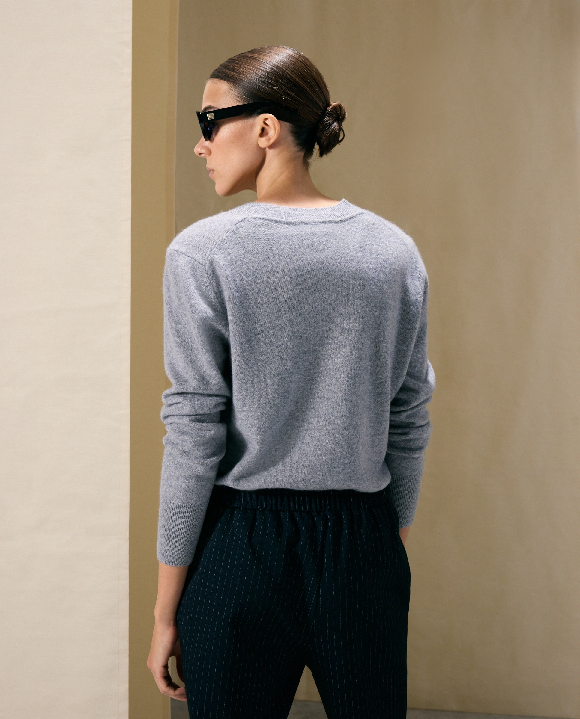 Jersey liso con manga francesa de mujer - Woman El Corte Inglés - 820 Gris medio 820 Gris medio-3