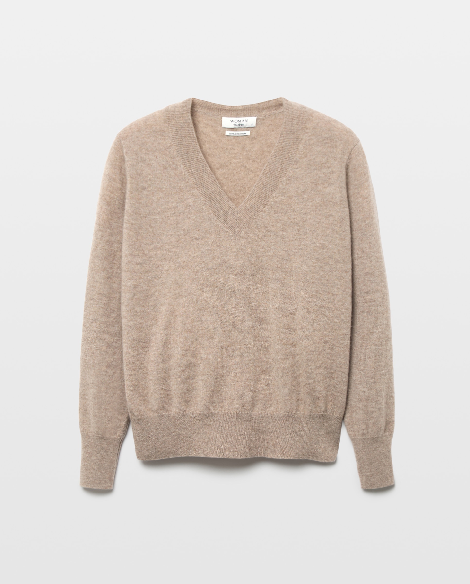 Jersey liso con manga francesa de mujer - Woman El Corte Inglés - Visón claro Visón claro-4