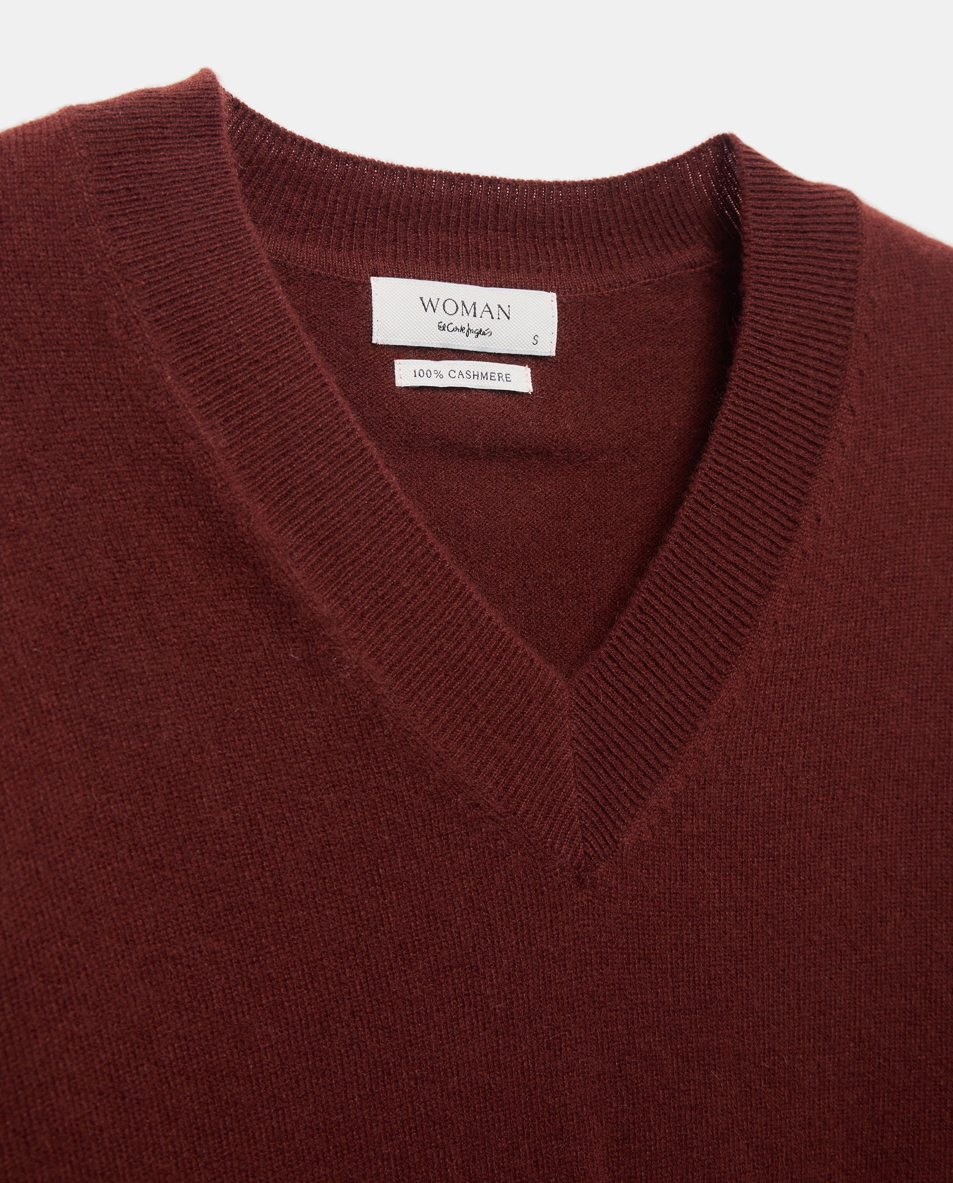 Jersey liso con manga francesa de mujer - Woman El Corte Inglés - Burdeos Burdeos-5