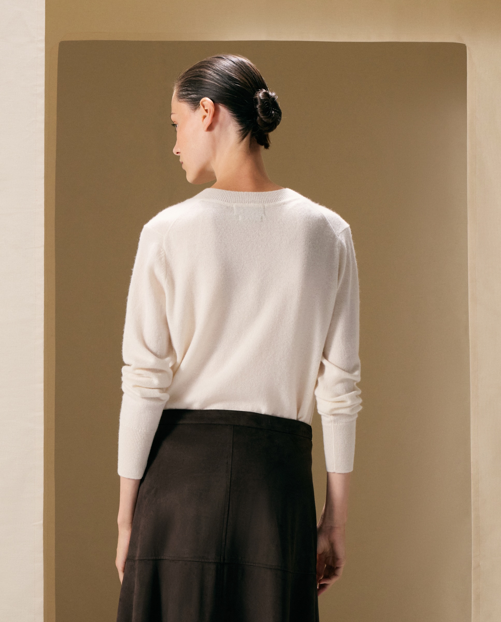 Jersey liso con manga francesa de mujer - Woman El Corte Inglés - 120 Crudo 120 Crudo-3