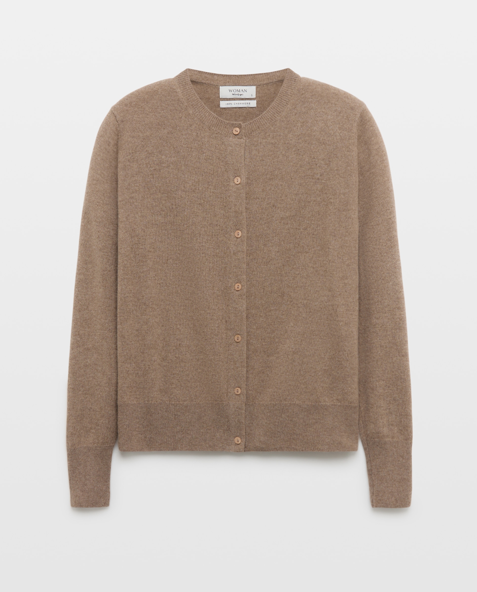 Chaqueta básica 100% CASHMERE - Woman El Corte Inglés - 120 Crudo Visón oscuro-6