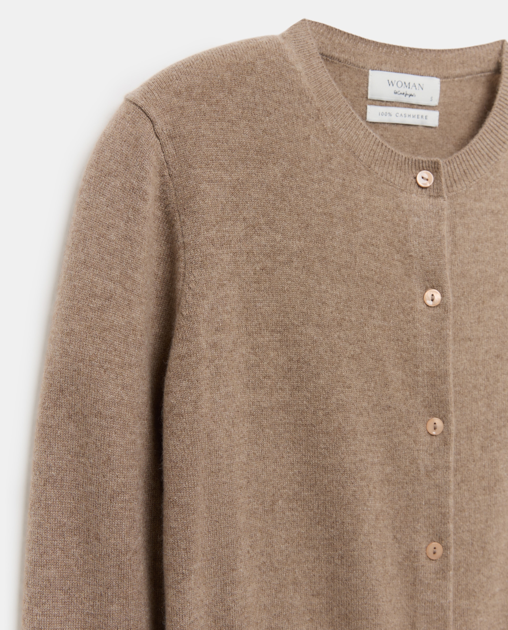 Chaqueta básica 100% CASHMERE - Woman El Corte Inglés - 120 Crudo Visón oscuro-7