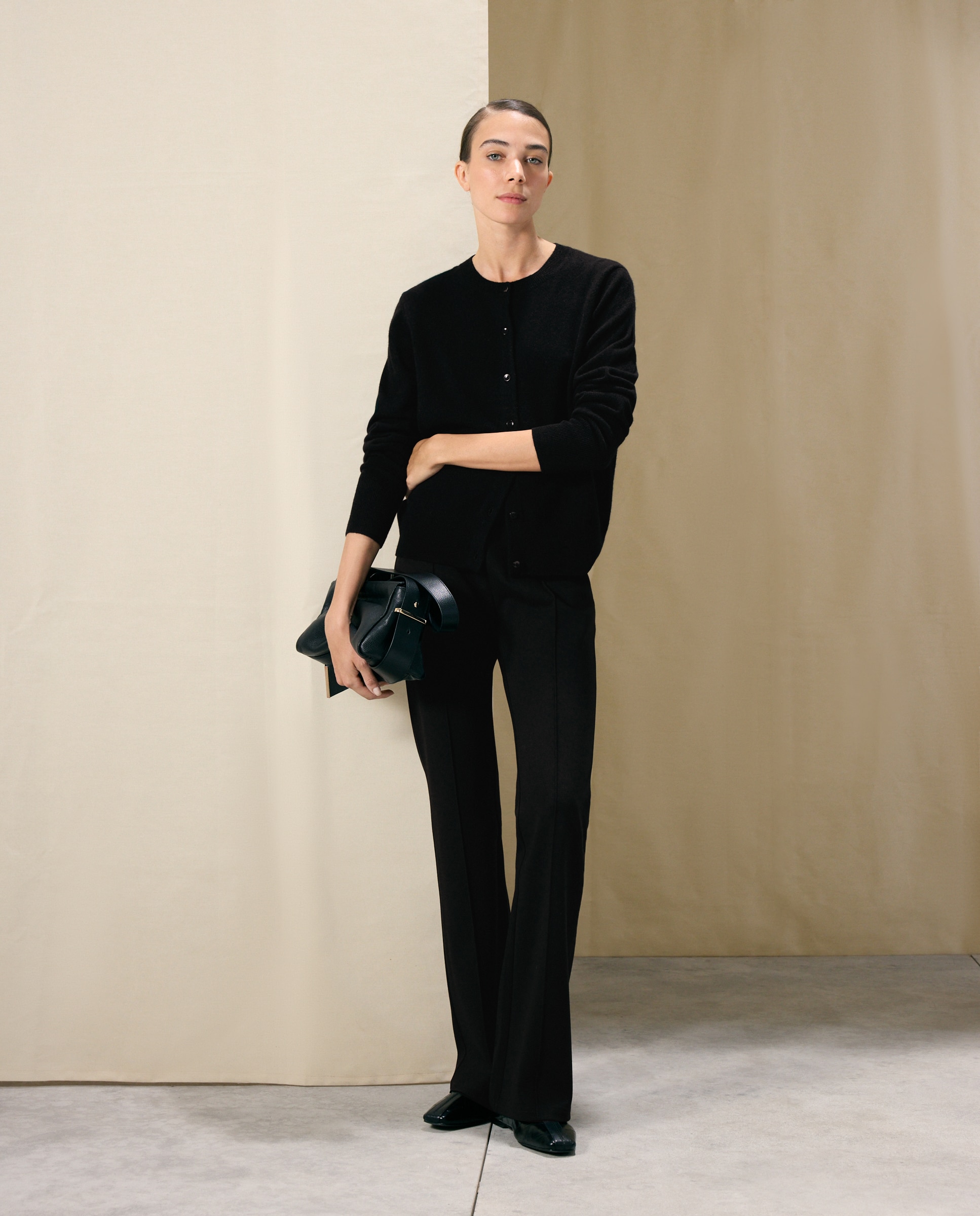 Chaqueta de mujer en cashmere con cuello caja - Woman El Corte Inglés - Negro Negro-2