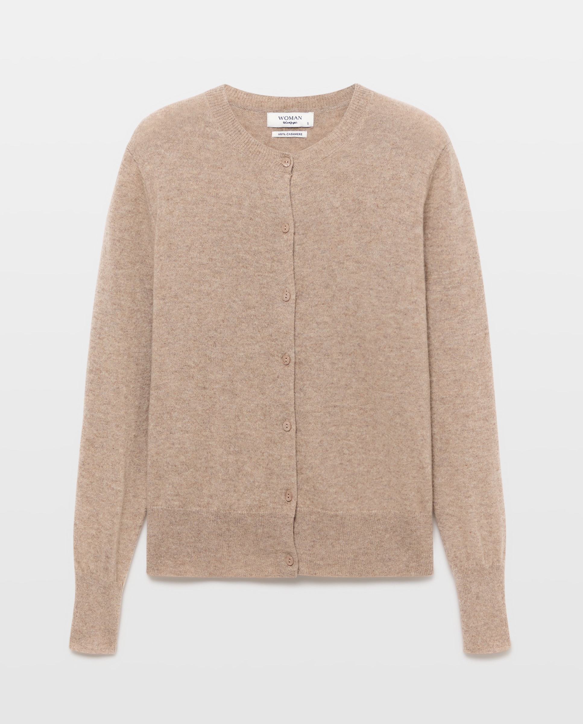 Chaqueta de mujer en cashmere con cuello caja - Woman El Corte Inglés - Visón claro Visón claro-4