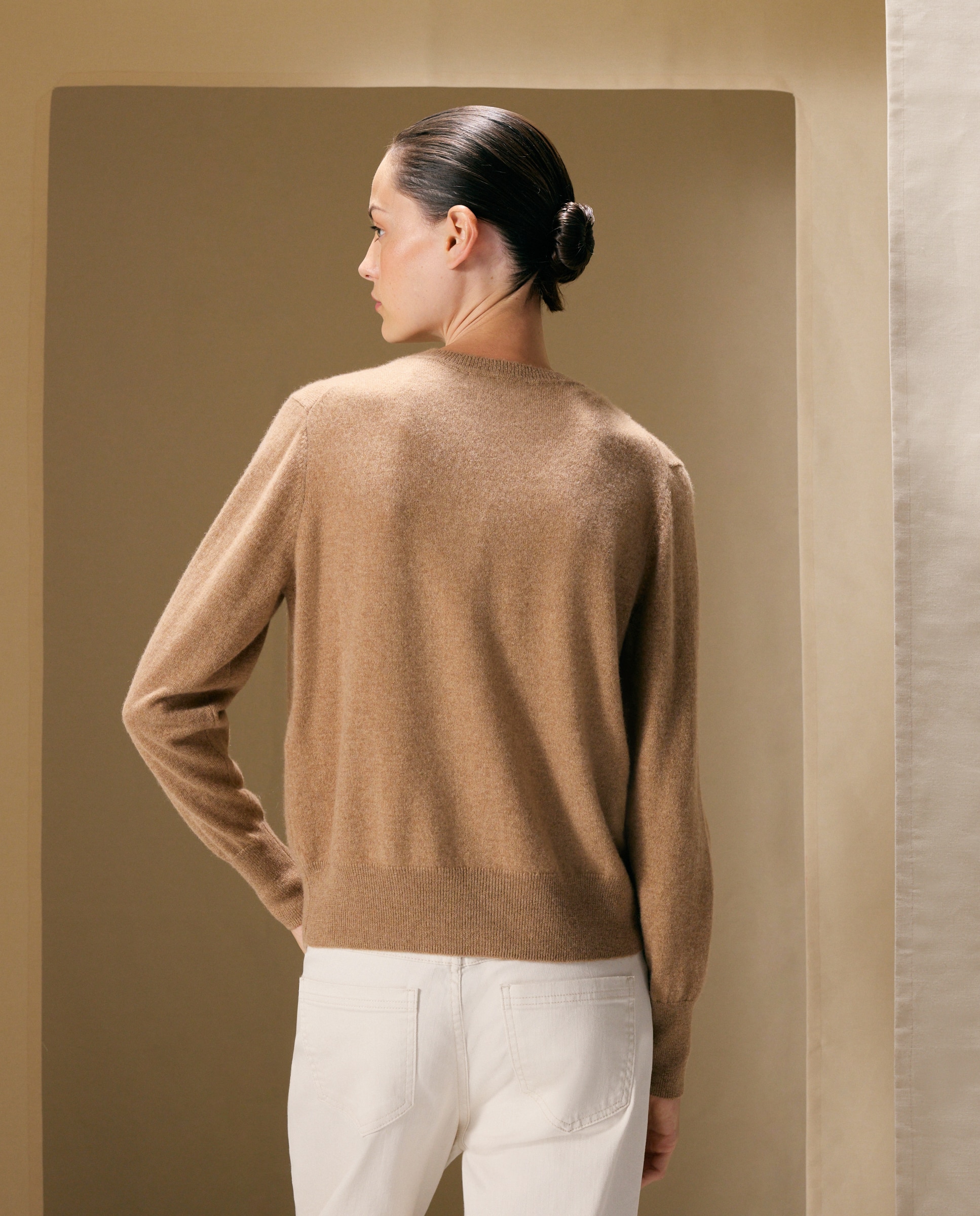 Chaqueta de mujer en cashmere con cuello caja - Woman El Corte Inglés - 730 Camel 730 Camel-3