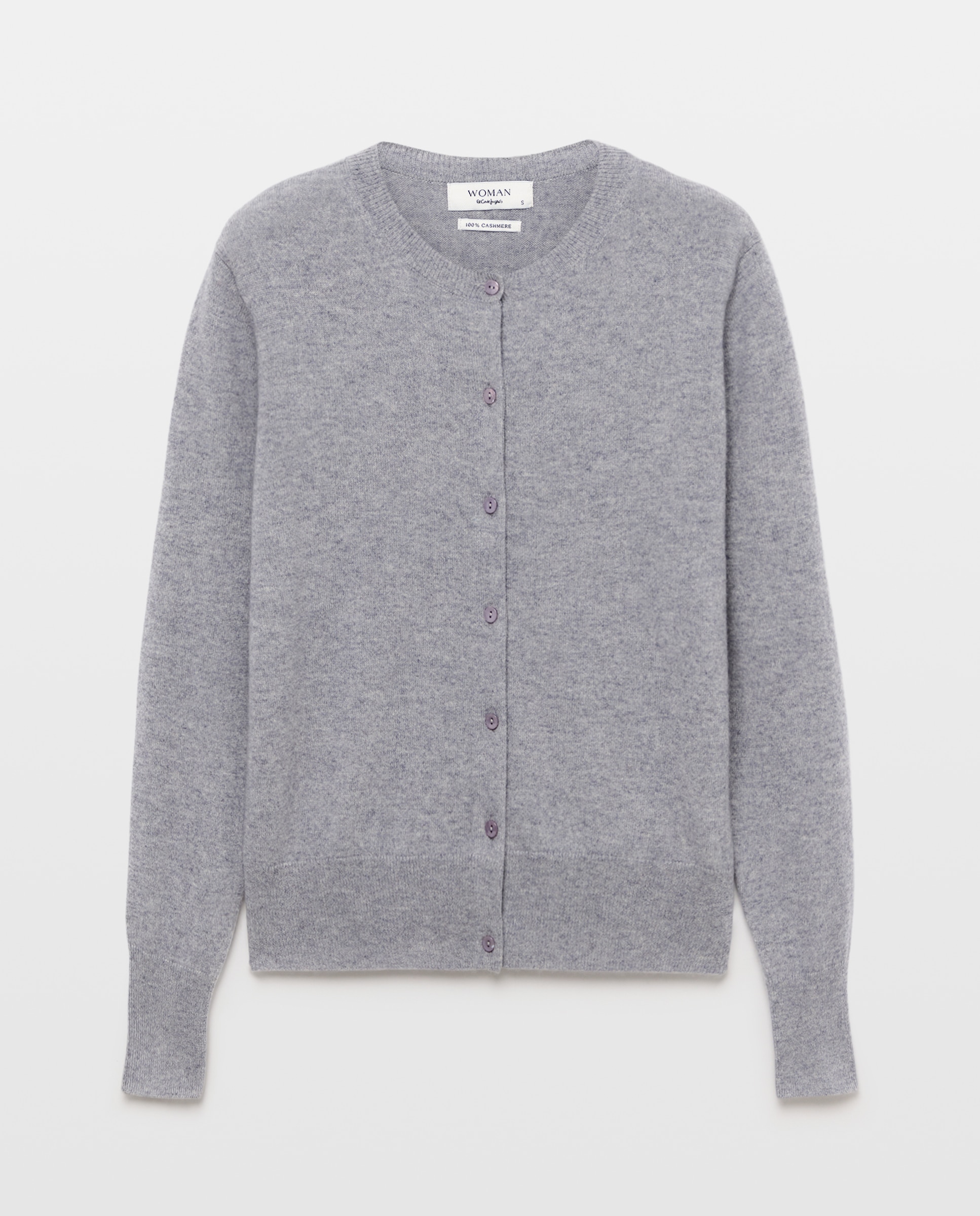 Chaqueta de mujer en cashmere con cuello caja - Woman El Corte Inglés - 820 Gris medio 820 Gris medio-4