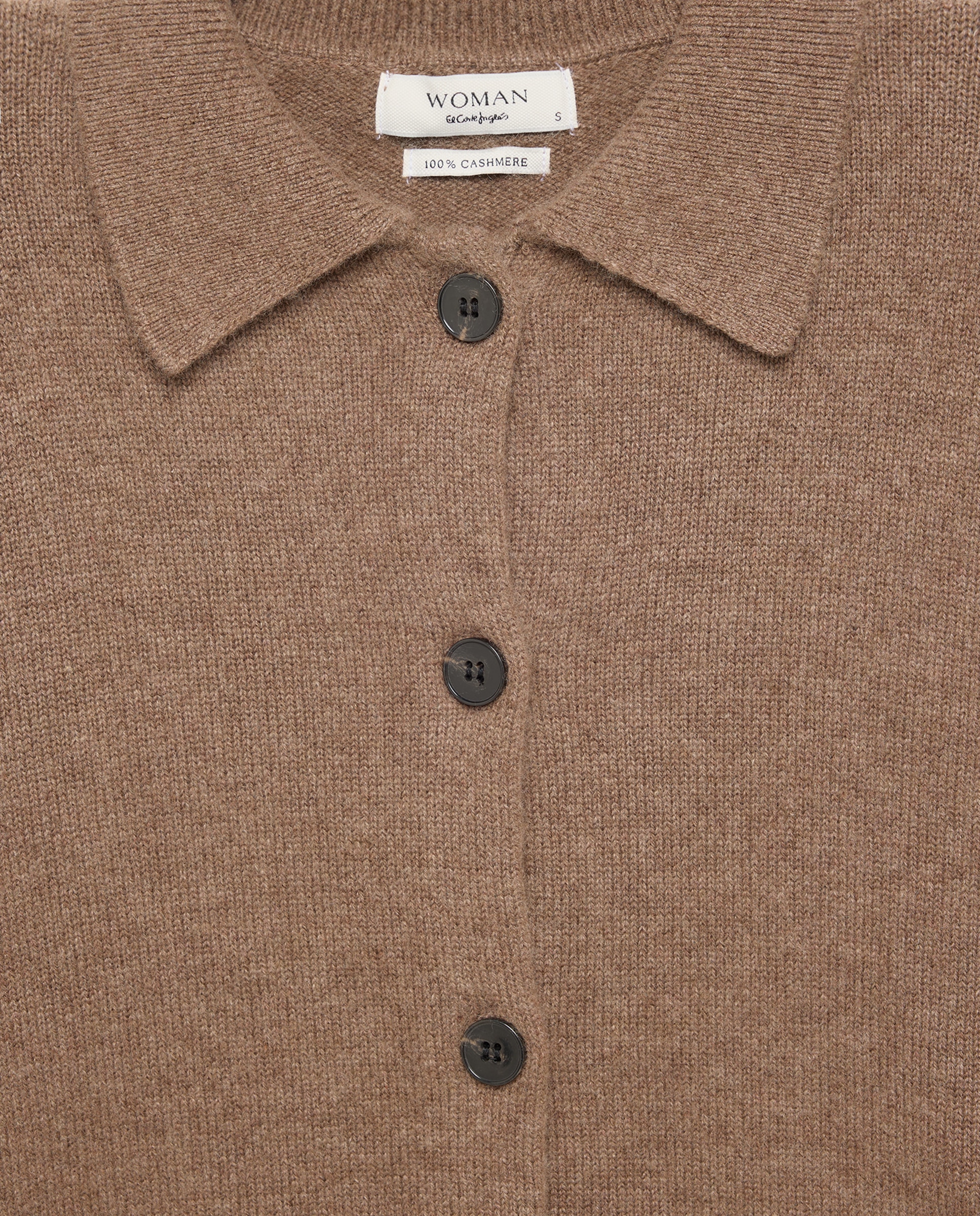 Chaqueta polo de mujer en cashmere - Woman El Corte Inglés - Visón oscuro Visón oscuro-5