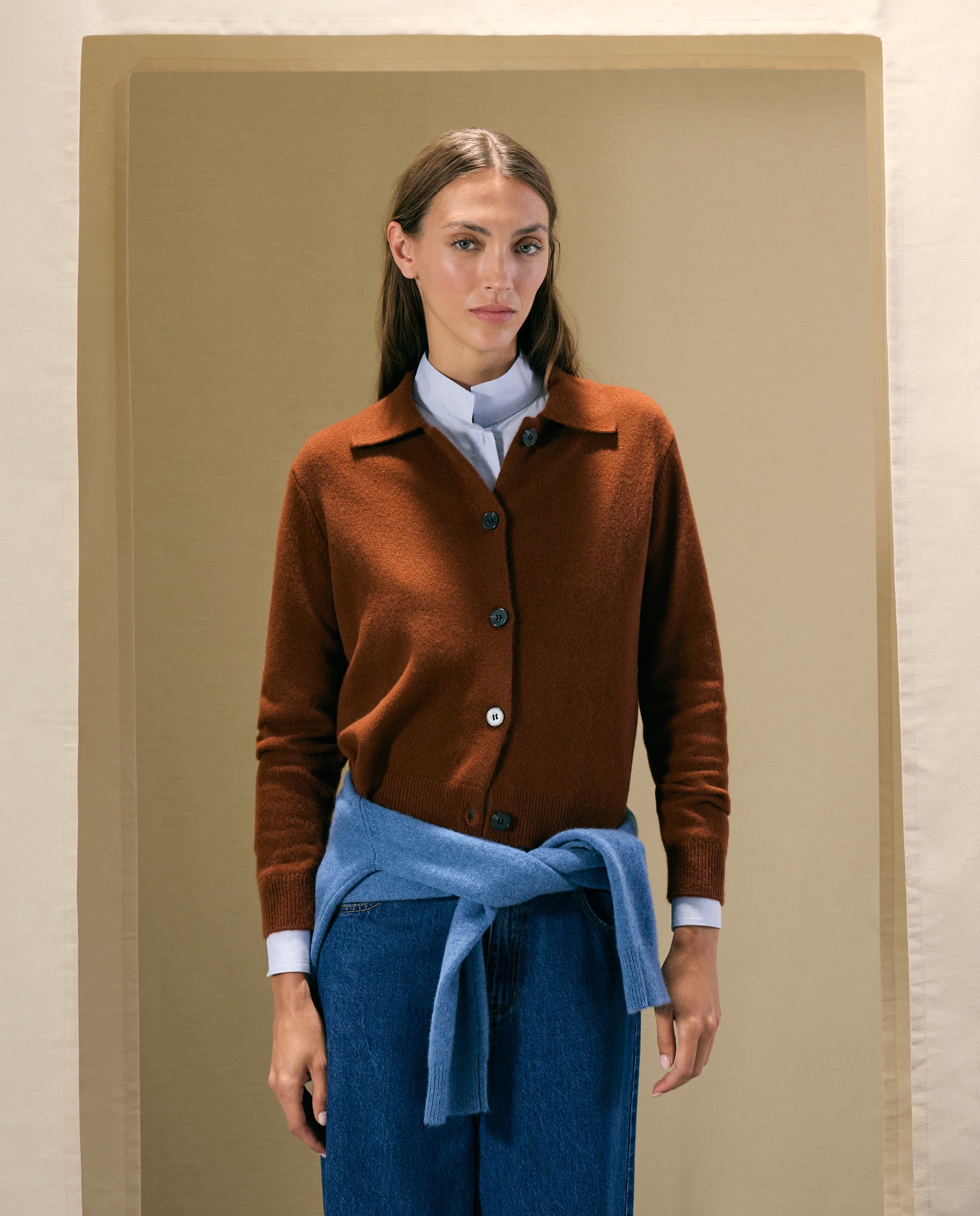 Chaqueta polo de mujer en cashmere - Woman El Corte Inglés - 740 Tabaco 740 Tabaco-1
