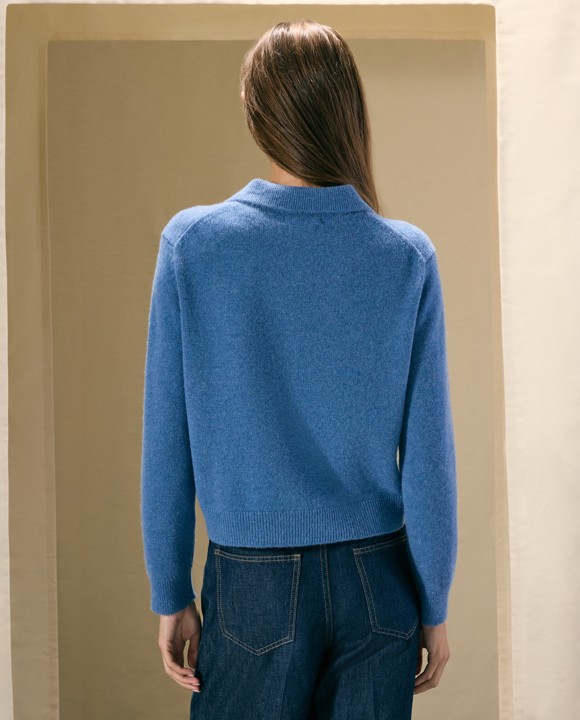 Chaqueta polo de mujer en cashmere - Woman El Corte Inglés - 410 Azul claro 410 Azul claro-3