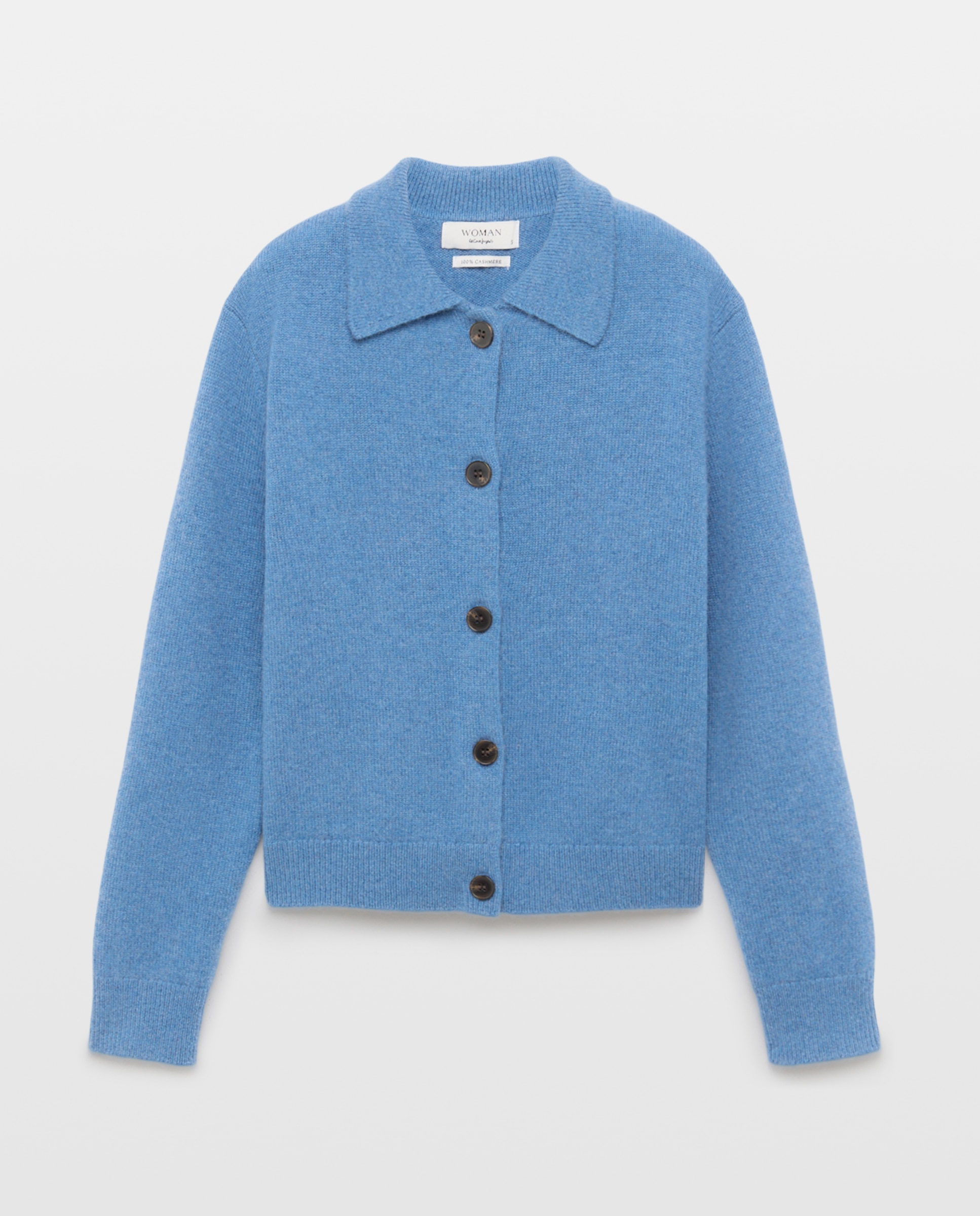 Chaqueta polo de mujer en cashmere - Woman El Corte Inglés - 410 Azul claro 410 Azul claro-4