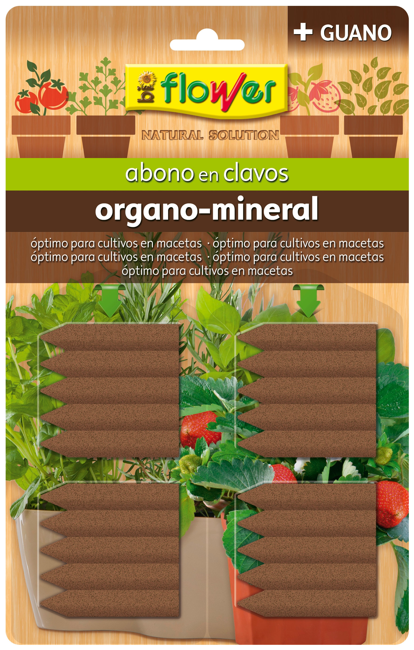 Imagen 0 de Abono clavos guano bioflower Flower-20 ud