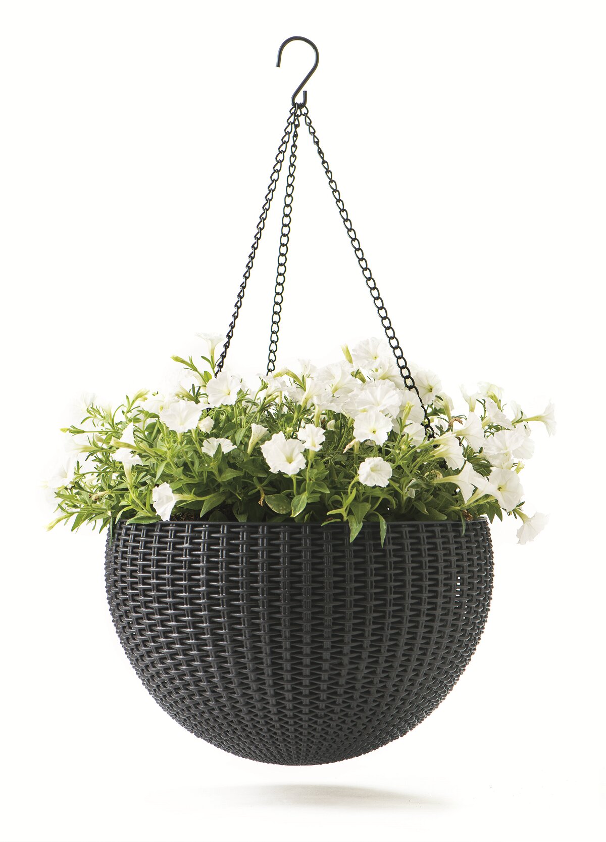 Maceta de polipropileno 35x35x22cm 8,6 L diámetro 35 cm Gris Antracita-5