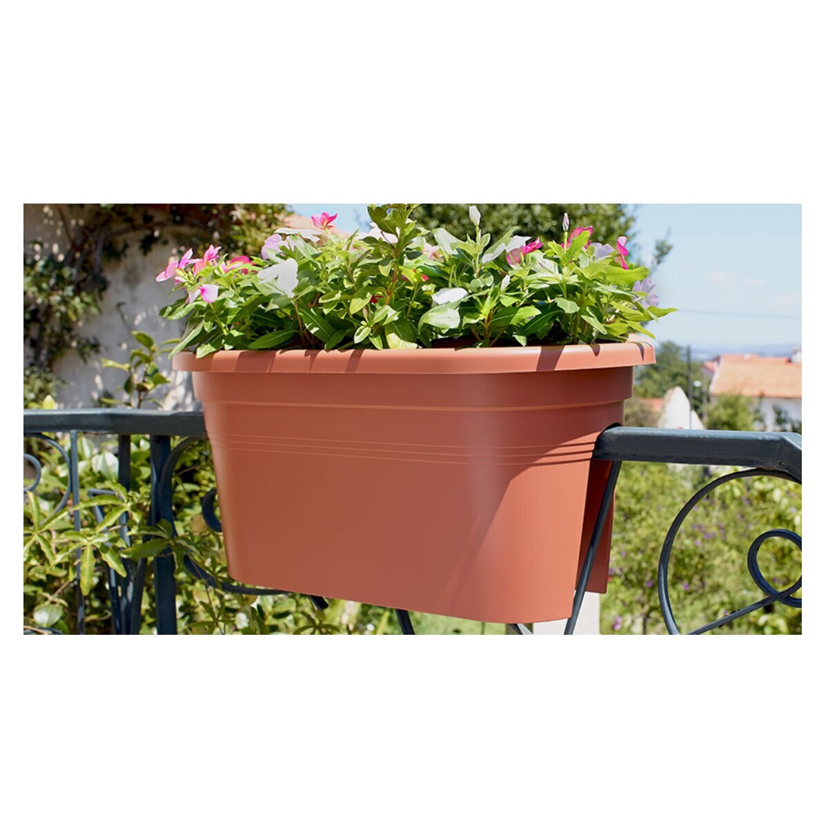 Jardinera de material plástico para balcón Venezia Artevasi Terracota-2