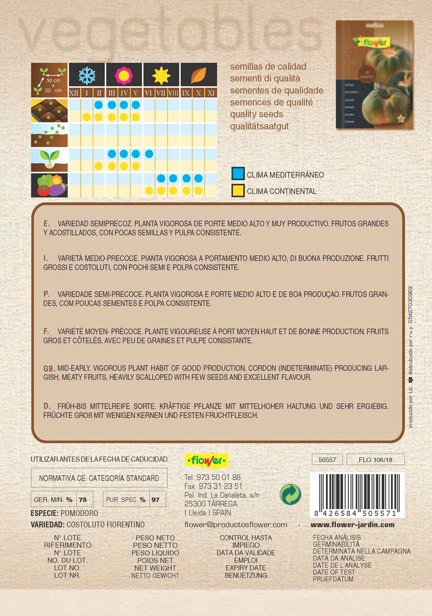 Sobre semillas tomate 2