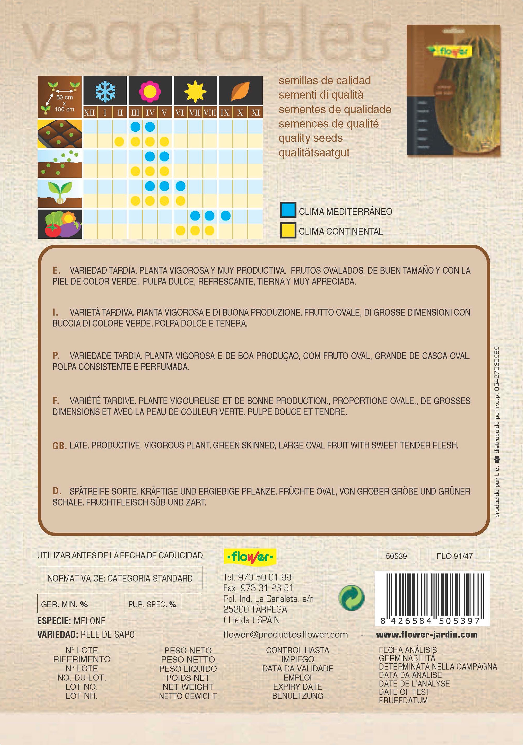 Sobre semillas melón 2