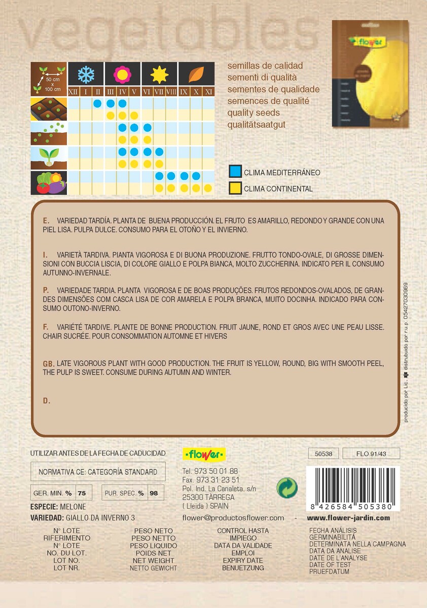 Sobre semillas melón 2