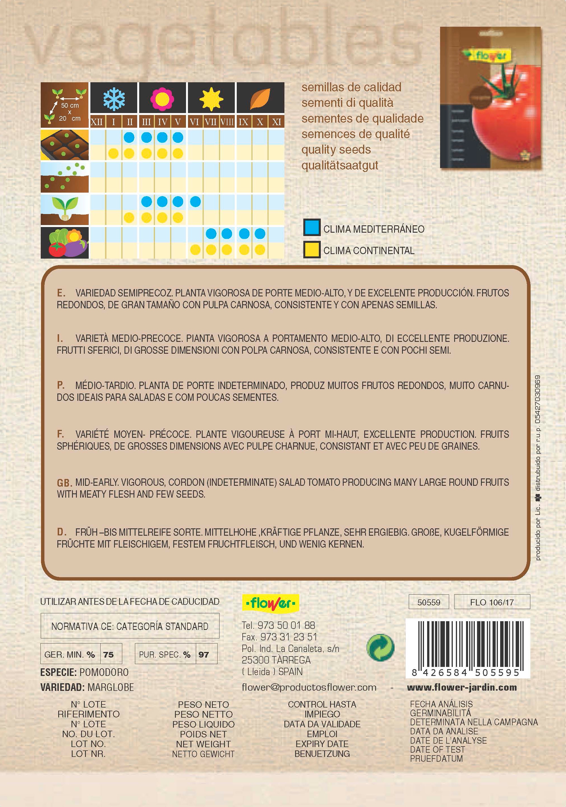 Sobre semillas tomate 2