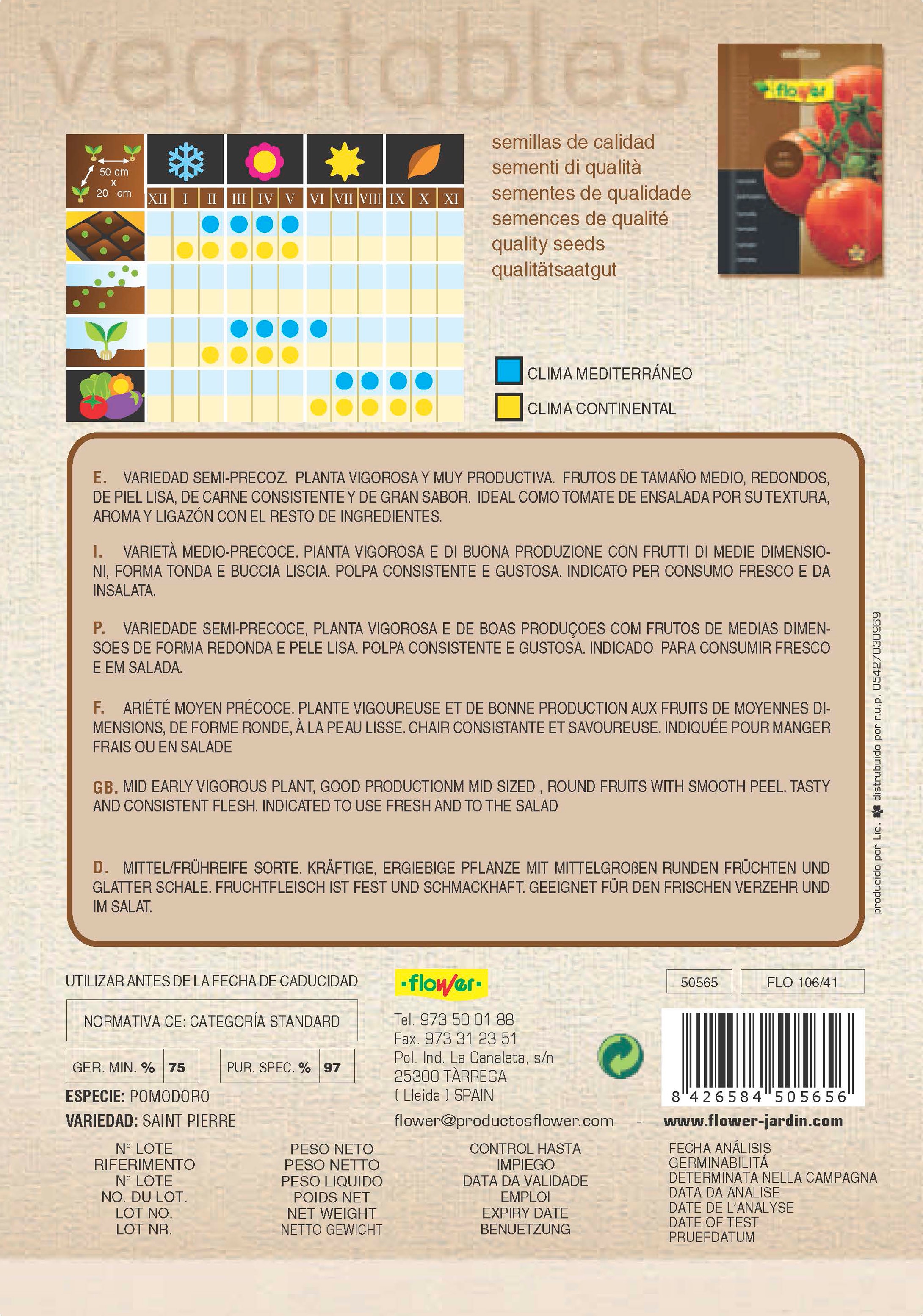 Sobre semillas tomate 2