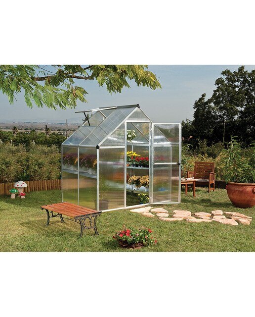 Invernadero de Policarbonato Harmony 185 x 126 cm Plateado-2