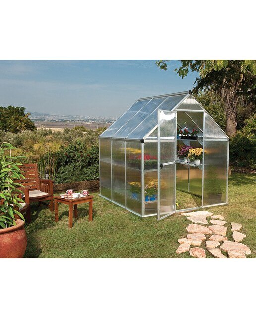 Invernadero de Policarbonato Harmony 185 x 186 cm Plateado-2
