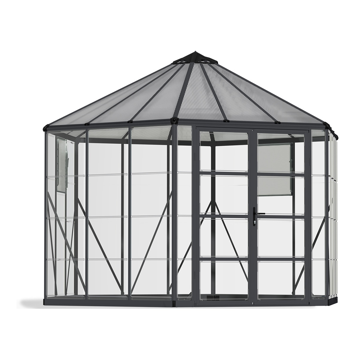 Imagen 0 de Invernadero de Policarbonato Hexagonal Oasis 245 x 212 cm