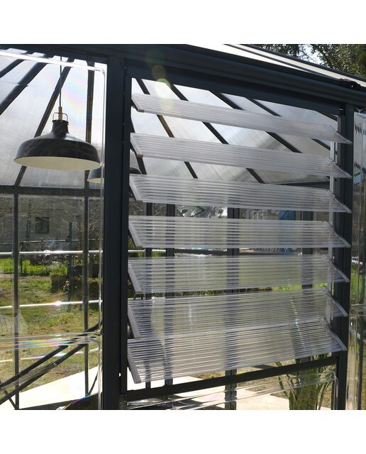 Invernadero de Policarbonato Hexagonal Oasis 245 x 212 cm Gris oscuro-6